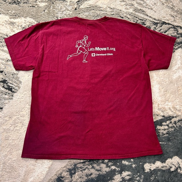 Hanes 2000s T Shirt Men XL Maroon Cotton Cleveland Cavaliers NBA Heavyweight - Picture 2 of 6